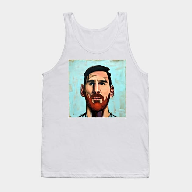 cartoon Messi Tank Top by bogfl